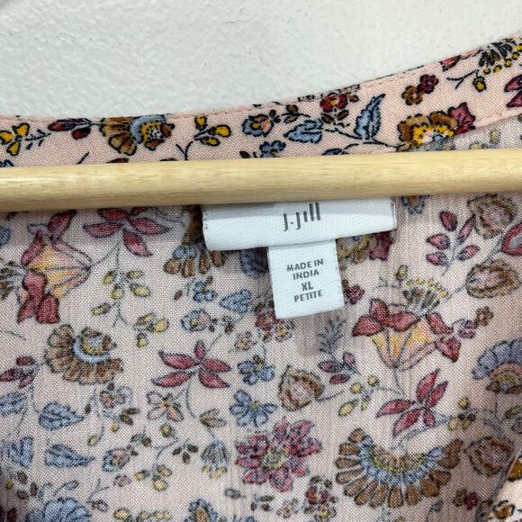 J.Jill Floral Maxi Dress XLP Boho Lightweight Flowy Comfort Chic Cottagecore - Picture 9 of 10